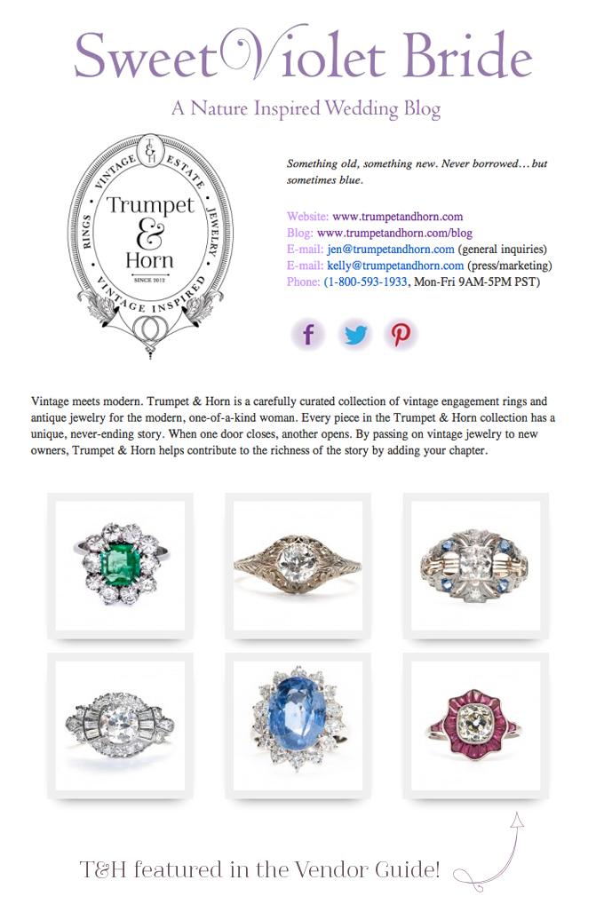 T&H Featured in the Sweet Violet Bride Vendor Guide!