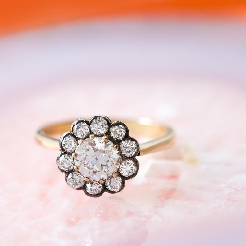 Vintage Oxidized Engagement Rings