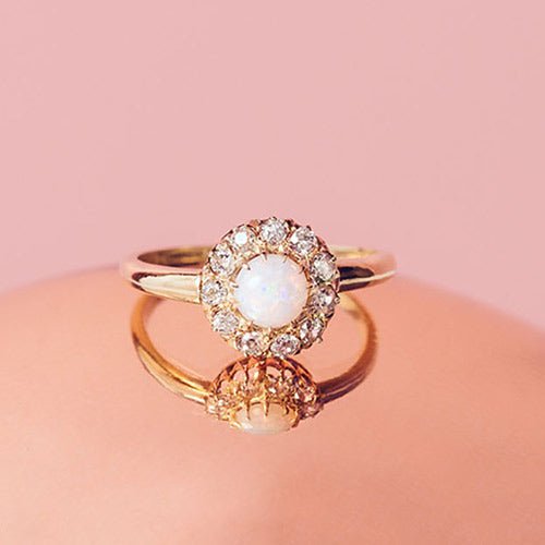 Our Favorite Vintage Opal Rings for October
