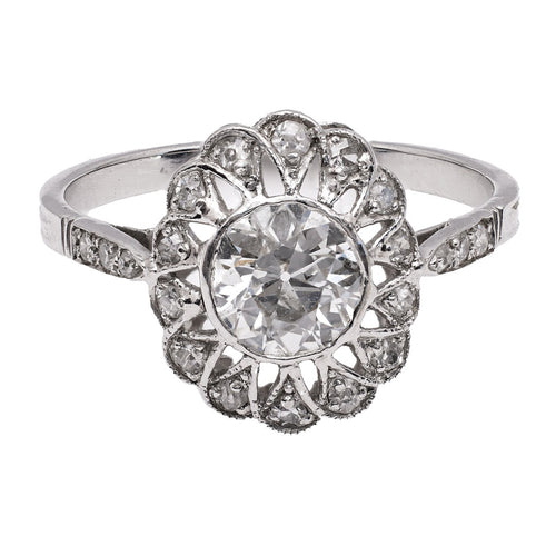 Antique French Belle Epoque Old European Cut Diamond Ring | Brooking