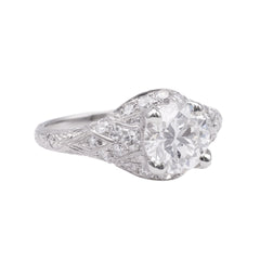 Art Deco 1.16ct Transitional Brilliant Diamond Filigree Ring | Thorning