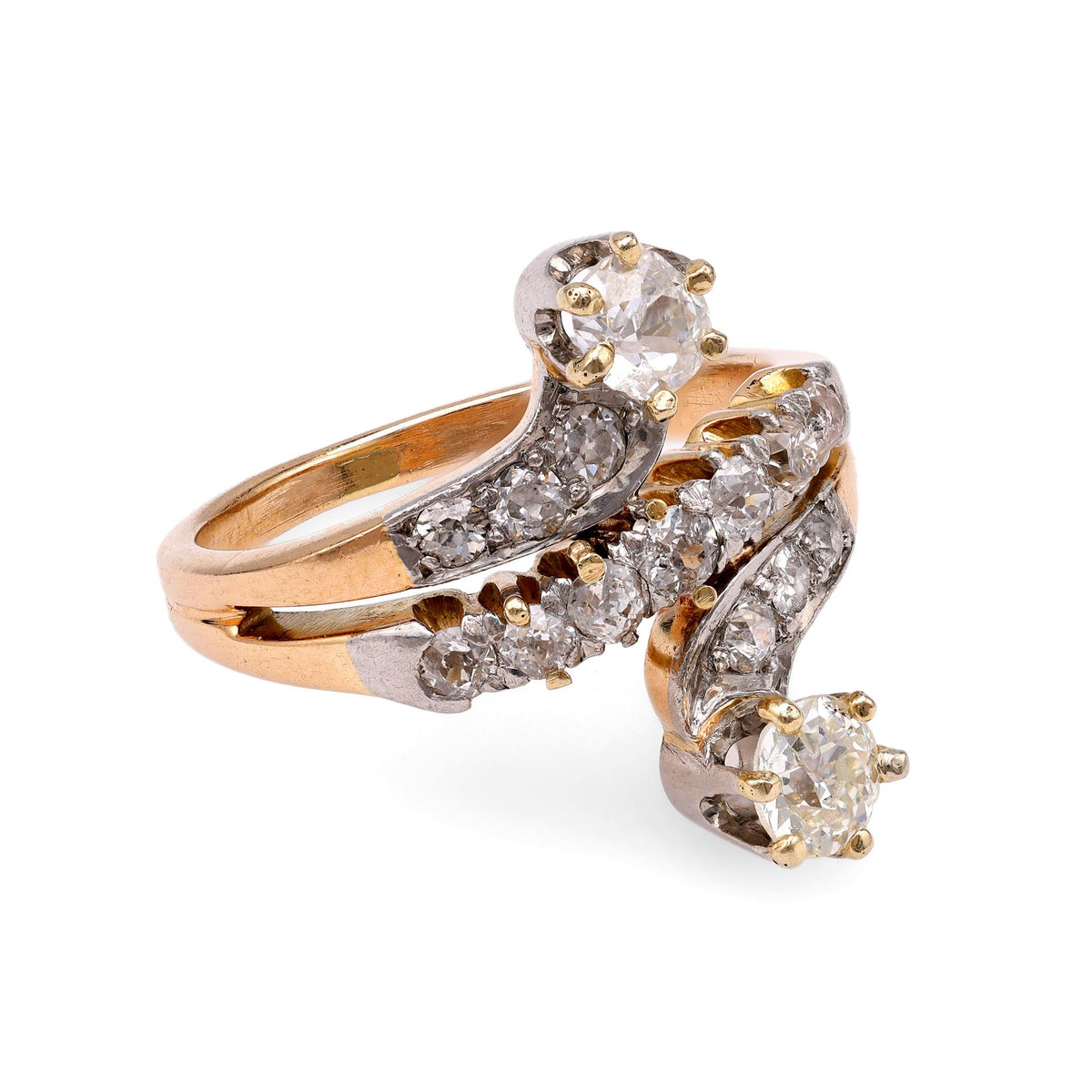 Edwardian Diamond Two-Tone Ring