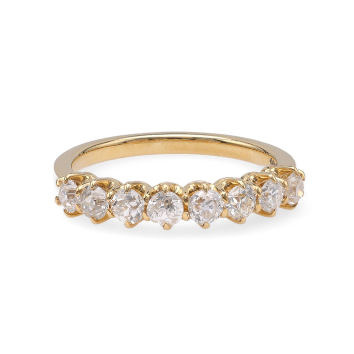 Modern Diamond Yellow Gold Wedding Band