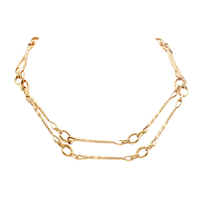 Vintage Hermes 18K Yellow Gold Chain Necklace