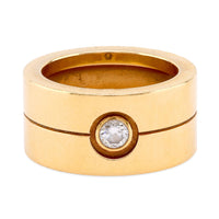 Cartier Diamond 18K Yellow Gold Wide Love Band