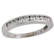 Vintage diamond 14k white gold band