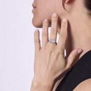 Art Deco GIA 2.14 carat Carré cut diamond 18k white gold ring