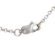 Vintage Italian diamond 18k white gold, silver, enamel cherry necklace