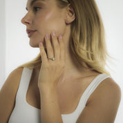 Mid Century GIA 2.04 carat diamond 14k white gold engagement ring