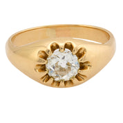 Victorian diamond 14k yellow gold engagement ring