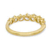 Modern 1.48 carat diamond 18k yellow gold half eternity band