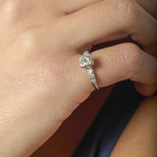 Art Deco diamond platinum engagement ring