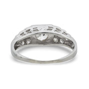 Art Deco diamond platinum engagement ring