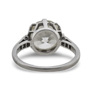Art Deco GIA 3.28 carat old European cut diamond platinum engagement ring