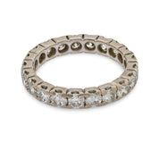 Vintage 1.70 carat diamond 18k white gold eternity band