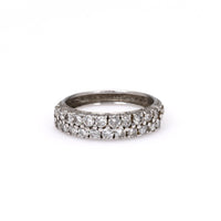 Mid-Century Diamond Platinum Half Eternity Band