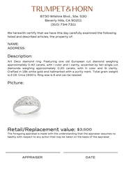 Art Deco diamond platinum engagement ring