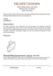 Art Deco diamond platinum engagement ring