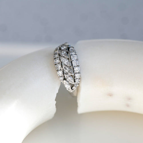 Fabulous Mid-Century Marquise and Round Diamond Ring | Coral Gables
