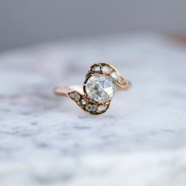 Victorian 1.00ct Antique Rose Cut Diamond Engagement Ring | Humberlyn