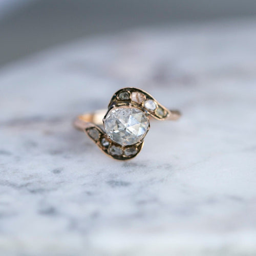 Victorian 1.00ct Antique Rose Cut Diamond Engagement Ring | Humberlyn