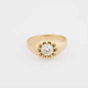 Victorian diamond 14k yellow gold engagement ring