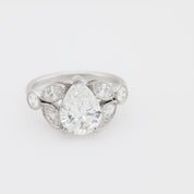 GIA 2.01 carat pear shape diamond platinum engagement ring