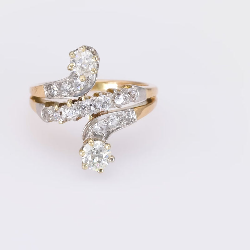 Edwardian Diamond Two-Tone Ring