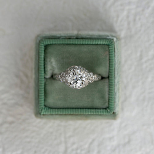 Art Deco 1.16ct Transitional Brilliant Diamond Filigree Ring | Thorning