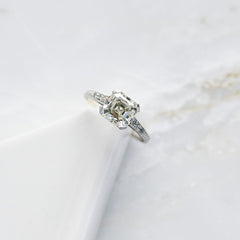 Vintage Art Deco 2.01ct Asscher Diamond Engagement Ring | Thayer