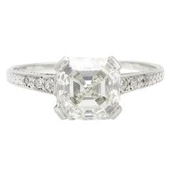 Vintage Art Deco 2.01ct Asscher Diamond Engagement Ring | Thayer