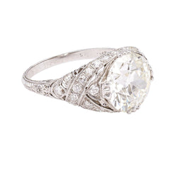 Antique Art Deco 4.14ct Old European Cut Diamond Ring | Tillderry