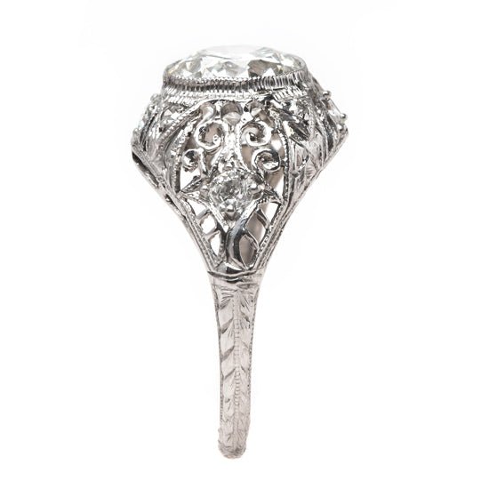 Spectacular Edwardian Era Engagement Ring with Feminine Filigree | Abernathy from Trumpet & Horn