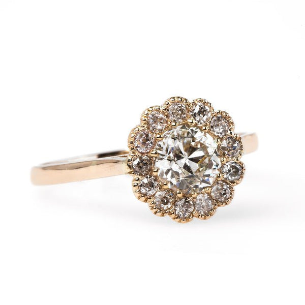 Rose Gold Edwardian Cluster Ring | Adlington from Trumpet & Horn