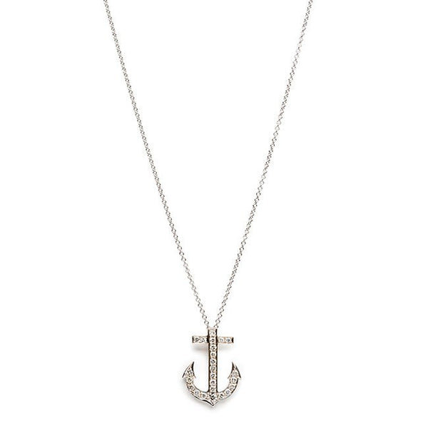 anchor necklace silver