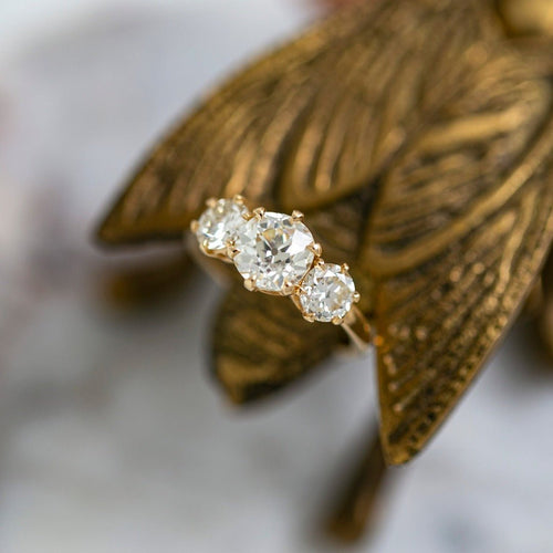 1.71ct Old Euro Three-Stone Diamond Engagement Ring | Ardmore
