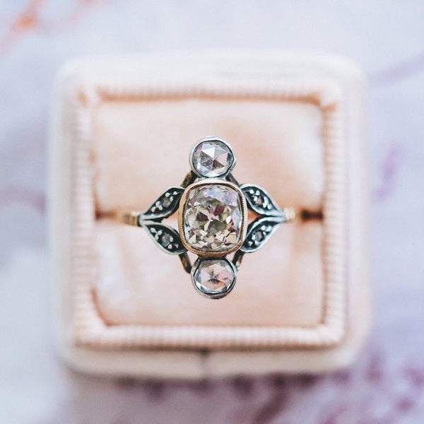Vintage Art Nouveau Engagement Ring | Herringbone | Photo by As Ever Photography