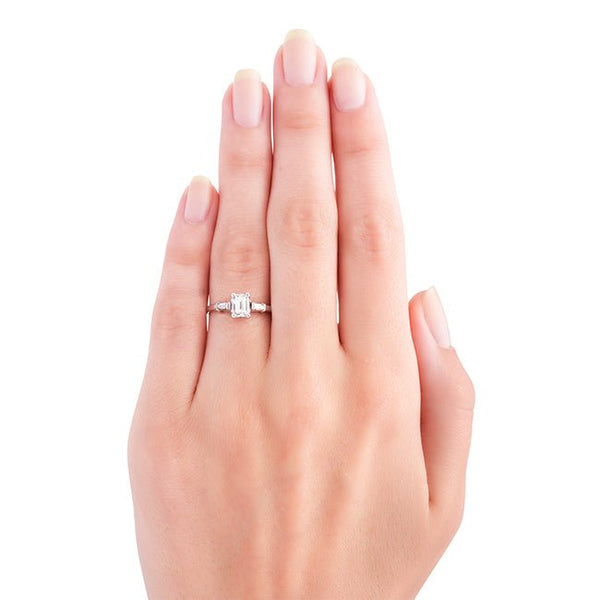 Modern Emerald Cut Diamond Engagement Ring | Ashford from Trumpet & Horn