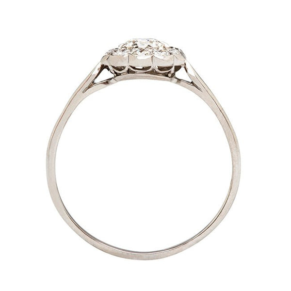 Vintage Diamond Cluster Engagement Ring | Edwardian Diamond Halo Engagement Ring
