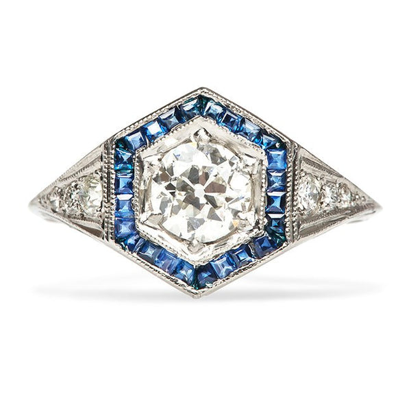 Bayfield vintage diamond and sapphire ring from Trumpet & Horn
