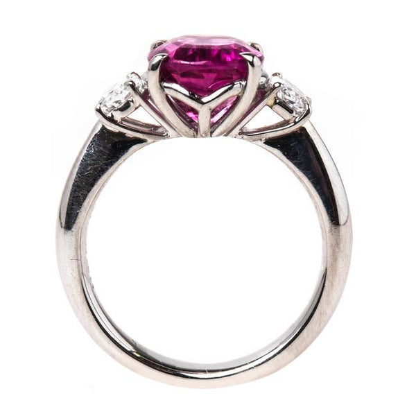 Modern Bright Pink Tourmaline Engagement Ring | Bixby Bridge from Trumpet & Horn