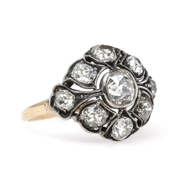 Impeccable Bombe Style Victorian Cluster Ring | Broken Arrow from Trumpet & Horn