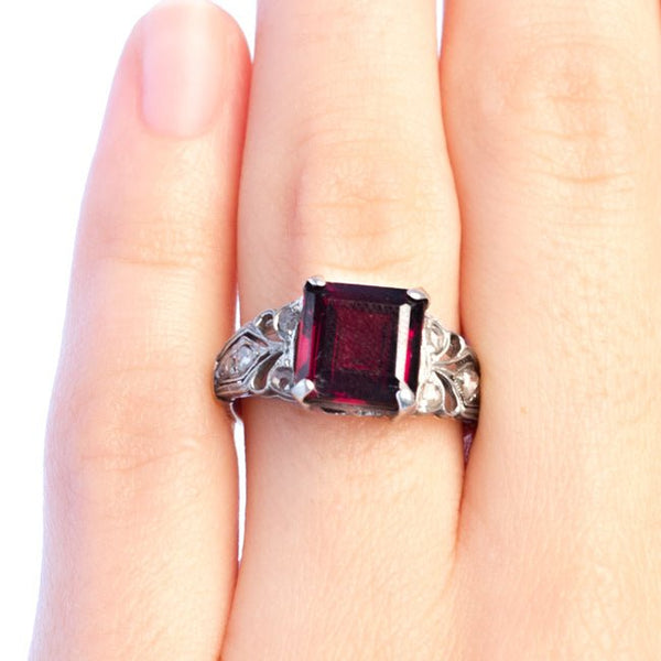 Late Art Deco Ring with Garnet | Bryce Canyon from Trumpet & Horn