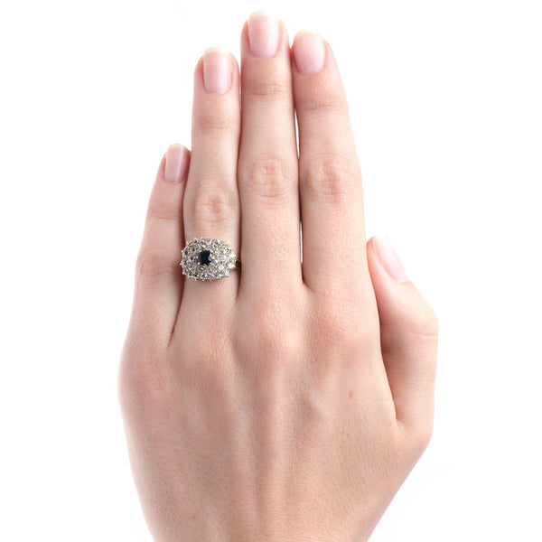 Delightful Sapphire and Diamond Cluster Ring | Bunker Hill from Trumpet & Horn