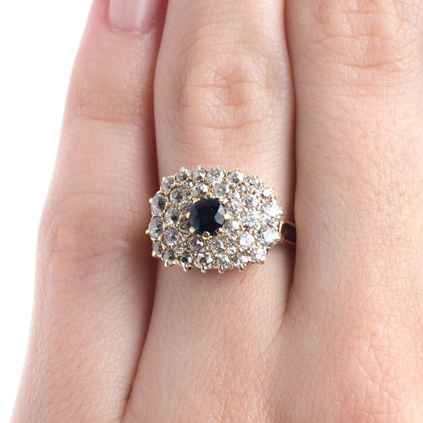 Delightful Sapphire and Diamond Cluster Ring | Bunker Hill from Trumpet & Horn