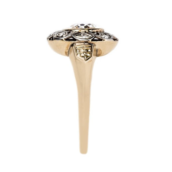 Bezel Set Art Nouveau Ring with Snowflake Motif | Chesterhill from Trumpet & Horn