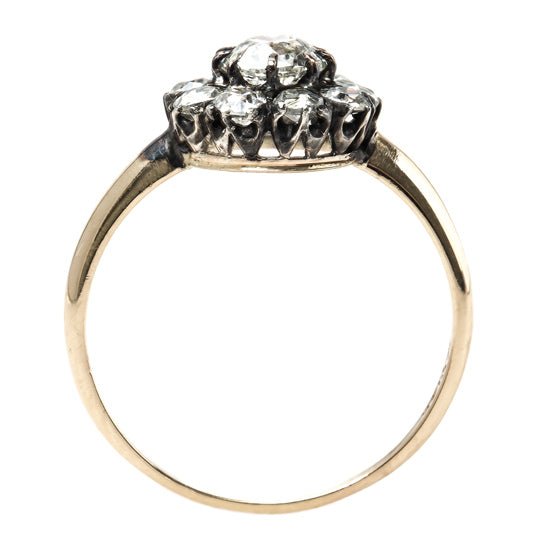 Elegant Victorian Era Cluster Ring with Old European Cut Diamond Center | Clarebourne from Trumpet & Horn