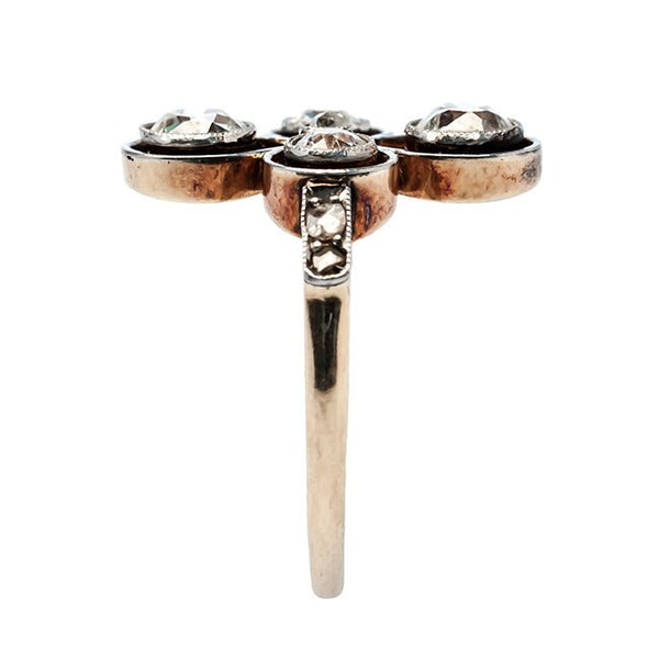 Cloverdale unique Edwardian era diamond ring from Trumpet & Horn