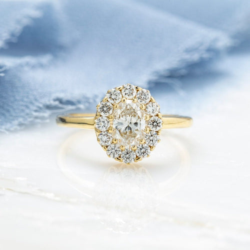 Braswell Diamond | Perfectly Proportioned Diamond Halo Engagement Ring 