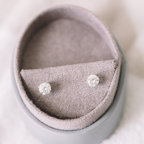 Vintage Diamond Stud Earrings